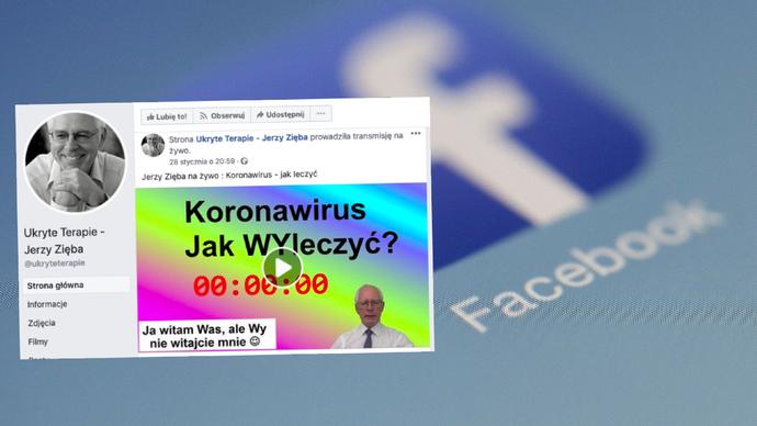 Koronawirus. Facebook będzie banował za fake newsy, fanpage Jerzego Zięby zagrożony