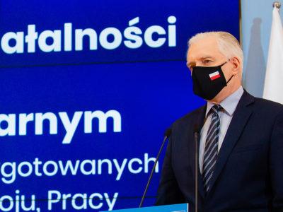 Pomoc dla firm. Jarosław Gowin obiecuje pomoc dla przedsiębiroców, których obroty spadły o 70 proc.