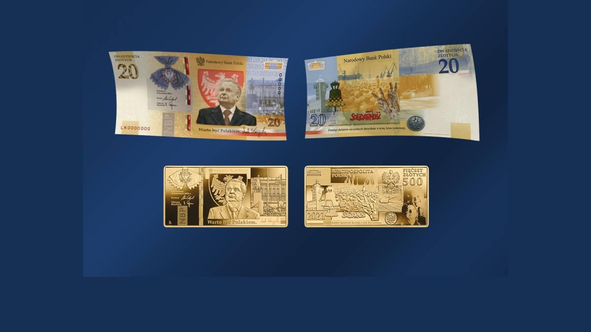 NBP upamiętnia Prezydenta RP Lecha Kaczyńskiego banknotem kolekcjonerskim i złotą monetą